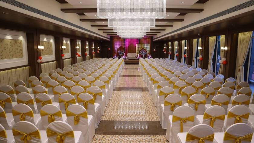 Full-range speakers carrying clear speeches and dinner music across a function hall