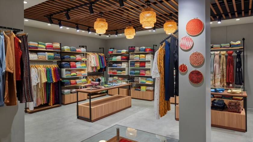 Retail store sound system with ceiling speakers giving even music across the sales floor