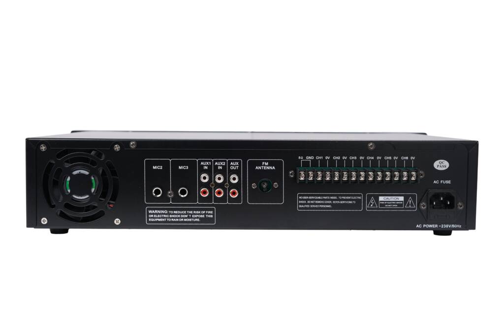 Speaker transformer showing selectable wattage taps for a 100V line